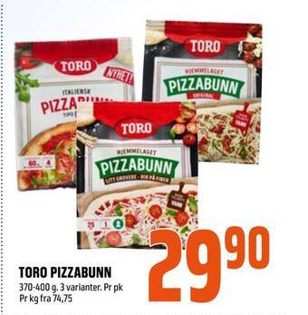 Coop Obs Toro pizzabunn tilbud