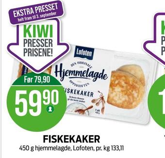 Kiwi Fiskekaker tilbud