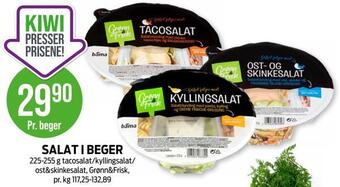 Kiwi Salat i beger tilbud
