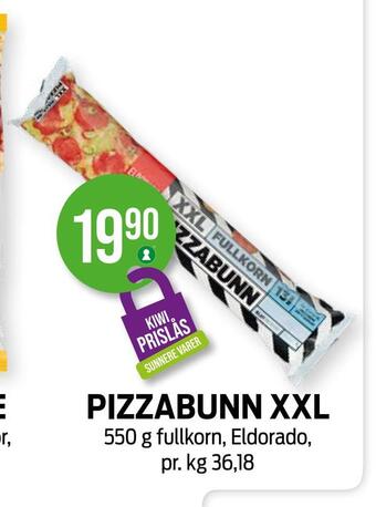 Kiwi Pizzabunn xxl tilbud