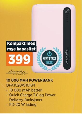 POWER 10 000 mah powerbank tilbud