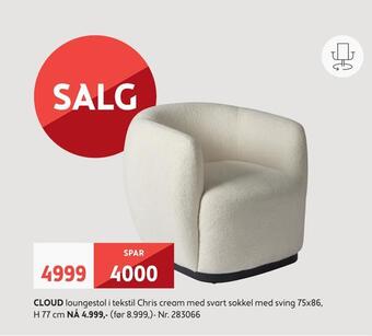 Bohus Cloud loungestol tilbud