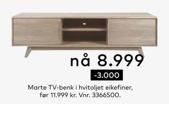 Skeidar Marte tv-benk tilbud