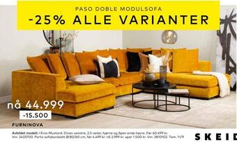 Skeidar Paso doble modulsofa tilbud