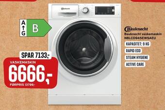 Skousen Bauknecht vaskemaskin nblcd945ewsaeu tilbud