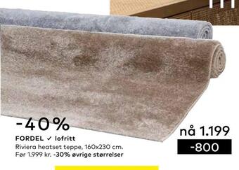 Skeidar Riviera heatset teppe tilbud
