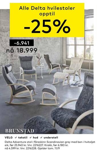 Skeidar Delta adventure stol tilbud