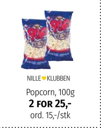 Nille Popcorn, 100g tilbud