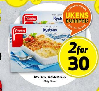 Bunnpris Kystens fiskegrateng tilbud