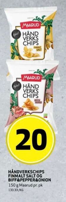 Bunnpris Maarud chips tilbud