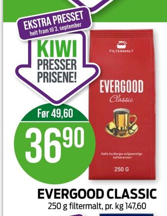 Kiwi Evergood kaffe formalet tilbud