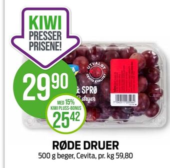 Kiwi Cevita druer tilbud