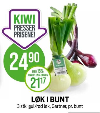 Kiwi Gartner løk tilbud