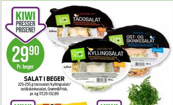 Kiwi Grønn og frisk måltidssalat tilbud