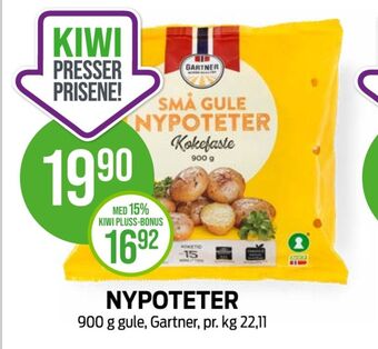 Kiwi Gartner poteter tilbud