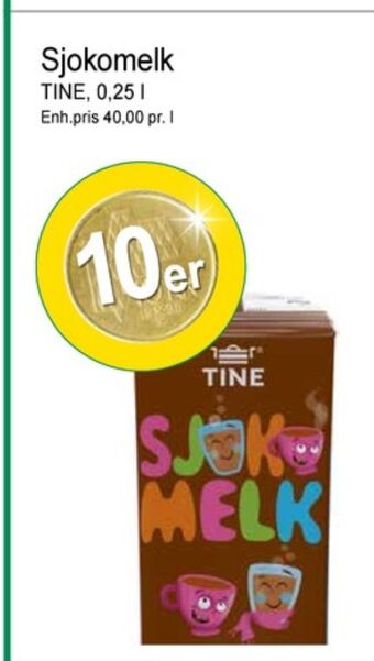 Joker Tine sjokolademelk tilbud