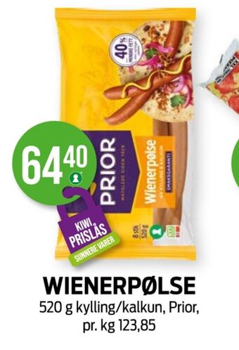 Kiwi Prior wienerpølser tilbud