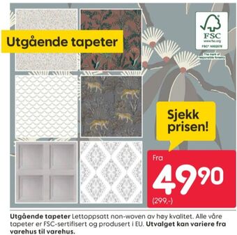 Rusta Ukjent tapet tilbud