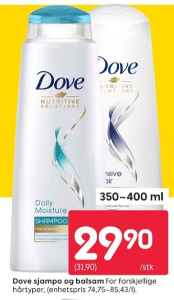 Rusta Dove shampoo tilbud