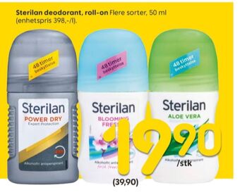 Rusta Sterilan roll-on tilbud