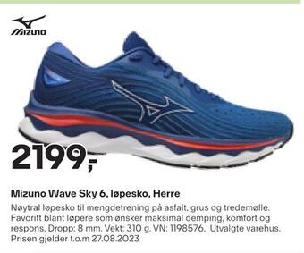 XXL Sport Mizuno wave sky 6, løpesko, herre tilbud