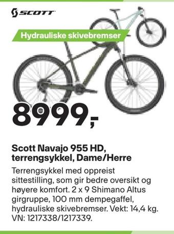 XXL Sport Scott navajo 955 hd, terrengsykkel, dame/herre tilbud