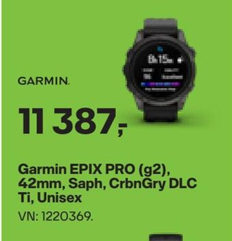 XXL Sport Garmin epix pro (g2), 42mm, saph, crbngry dlc ti, unisex tilbud