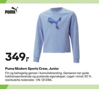 XXL Sport Puma modern sports crew, junior tilbud