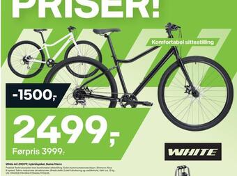 XXL Sport White ax 290 ff, hybridsykkel, dame/herre tilbud