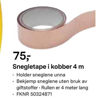 Felleskjøpet Snegletape i kobber 4 m tilbud