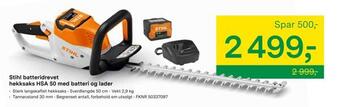 Felleskjøpet Stihl batteridrevet hekksaks hsa 50 med batteri og lader tilbud