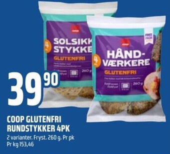Coop Obs COOP GLUTENFRI RUNDSTYKKER 4PK tilbud
