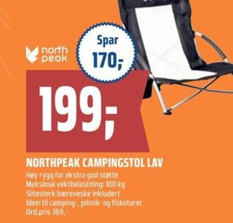 Coop Obs NORTHPEAK CAMPINGSTOL LAV tilbud