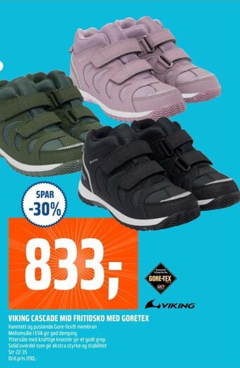Coop Obs VIKING CASCADE MID FRITIDSKO MED GORETEX tilbud