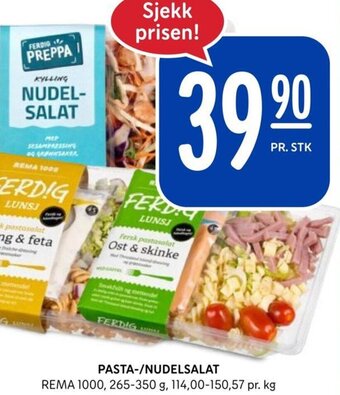 Rema 1000 PASTA-/NUDELSALAT tilbud