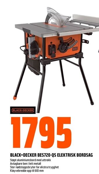 Coop Obs BLACK+DECKER BES720-QS ELEKTRISK BORDSAG tilbud