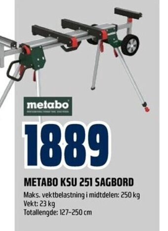 Coop Obs METABO KSU 251 SAGBORD tilbud