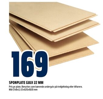 Coop Obs SPONPLATE GULV 22 MM tilbud