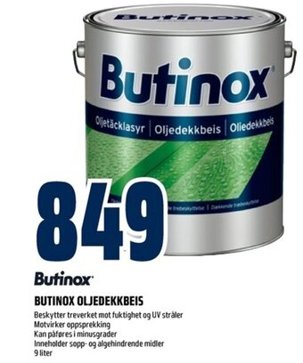 Coop Obs BUTINOX OLJEDEKKBEIS tilbud