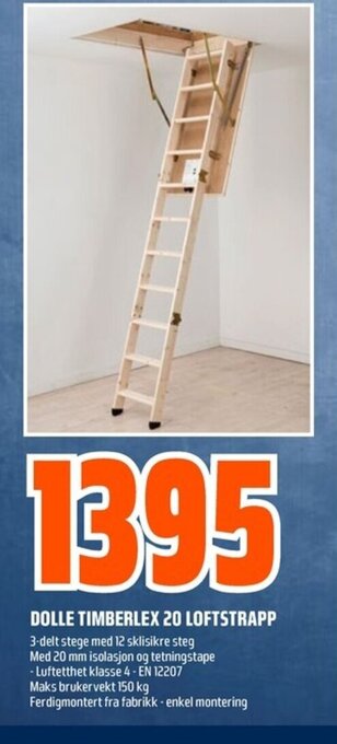 Coop Obs DOLLE TIMBERLEX 20 LOFTSTRAPP tilbud
