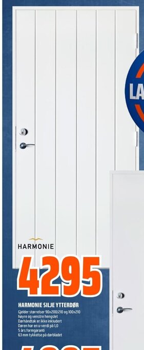 Coop Obs HARMONIE SILJE YTTERDØR tilbud