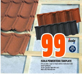 Coop Obs ISOLA POWERTEKK TAKPLATE tilbud