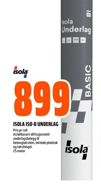 Coop Obs ISOLA ISO-D UNDERLAG tilbud