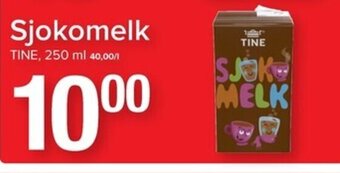 Eurospar Sjokomelk TINE 250 ml tilbud