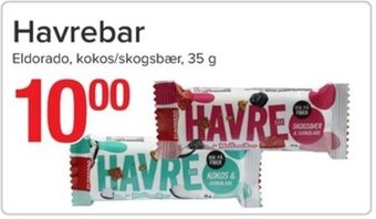 Eurospar Havrebar Eldorado, kokos/skogsbær, 35 g tilbud