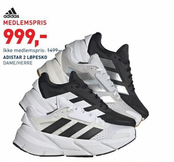 Intersport ADISTAR 2 LØPESKO DAME/HERRE tilbud