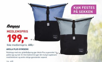 Intersport Bergans OF NORWAY AKSLA PLUS GYMSEKK tilbud