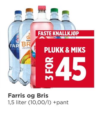 Meny Farris og bris tilbud