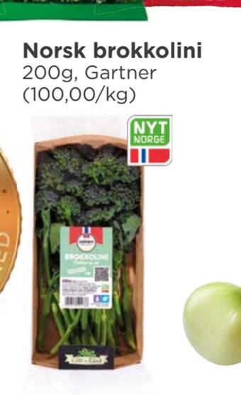 Meny Norsk brokkolini tilbud