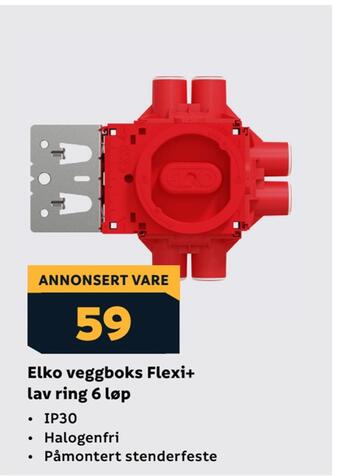 Megaflis Elko veggboks flexi+ lav ring 6 løp tilbud